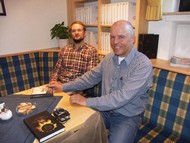 Viktor Arnar Ingólfsson und Óttar M. Norðfjörð im Lesehotel Landhaus Wittgenstein, 19.09.2011 Foto: Volker Gastreich (SZ)