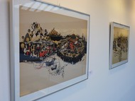 Ausstellung 'Phantasie und Geschichte - Illustratoren aus Flandern und den Niederlanden' von Charlotte Dematons, Ann de Bode und Peter Goes: Illustrationen; Foto: Jörg Langendorf (SZ)