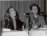 Lesung: Mord in São Paulo - Den Todesschwadronen auf der Spur von Claudio Barcellos, Kurhaus 10.10.1994, Sabine Müller Nordhoff (Übersetzung) und Claudio Barcellos, Foto: Gerd Gerhard (privat)