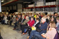 Lesung: 'Ventoux' von Bert Wagendorp; Publikum: im Vordergrund Ingrid und Dieter Schubert ebenfalls Autoren des diesjährigen Literaturpflasters; Foto: Jens Gesper