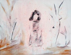 Mia Saharla: Ida: oil and spray on canvas