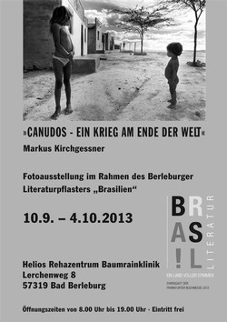 Plakat: Fotoausstellung von Markus Kirchgessner: 'Canudos - ein Krieg am Ende der Welt'