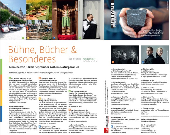 23. Berleburger Literaturpflaster: Flandern und die Niederlande (TOP MAGAZIN Siegen-Wittgenstein - Sommer 2016)