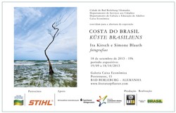 Einladungskarte: Fotoausstellung von Ita Kirsch und Simone Blauth: 'Costa do Brasil' (Küste Brasiliens)