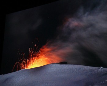 Der Ausbruch des Ejafjallajökulls. (WP-Foto: Christiane Sandkuhl)