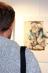 Ausstellung: 'Tête à tête - Kopf an Kopf. Deutsche und französische Zeichner zwischen Karikatur und Literatur', eine Ausstellung des Institut Français, kuratiert und eingeführt durch Walther Fekl, Foto: Jens Gesper